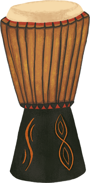 Painterly Kwanzaa Drums Object